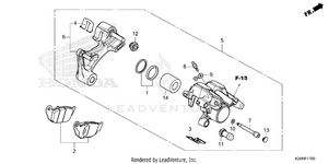 Rear Brake Caliper Schematic