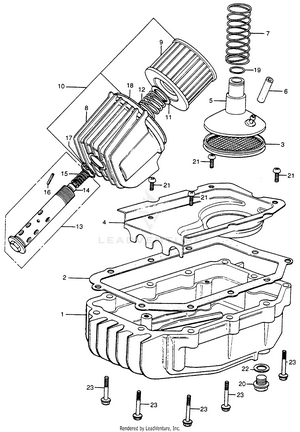 Oil Filter + Oil Pan Schematic
