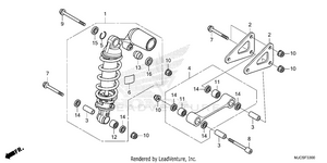 Rear Shock Absorber (1) Schematic