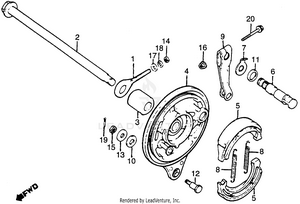 Rear Brake Panel Schematic