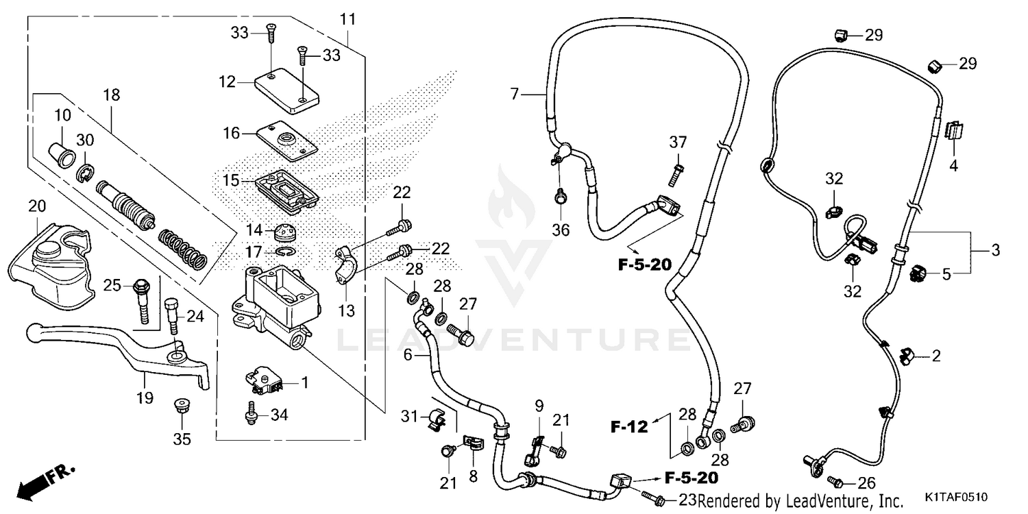 FRONT BRAKE MASTER       CYLINDER (2)