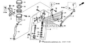 Rear Brake Master        Cylinder Schematic