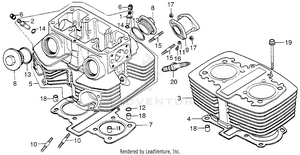 Cylinder + Cylinder Head Schematic