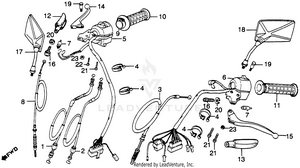 Control Levers + Switches + Cables Schematic