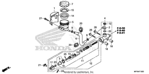 Rear Brake Master        Cylinder Schematic