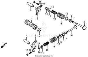 Camshaft + Valve Schematic
