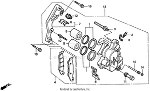 Front Brake Caliper Schematic