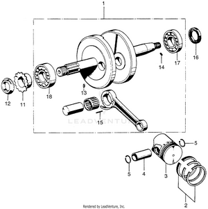 Piston + Crankshaft Schematic