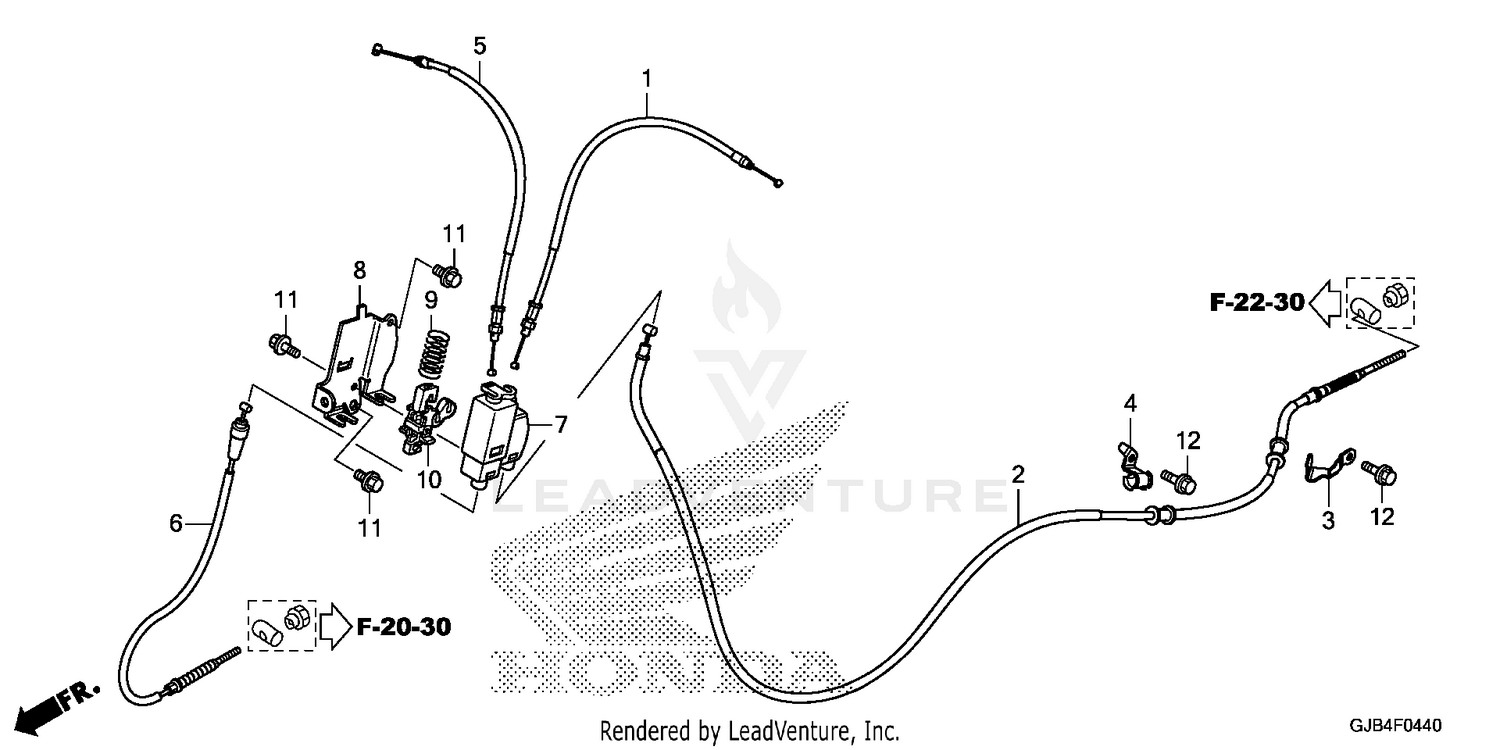 BRAKE CABLE@BRAKE BRACKET