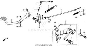 Brake Pedal + Gearshift Pedal Schematic