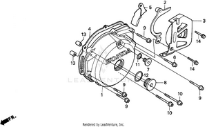 Left Crankcase Cover Schematic