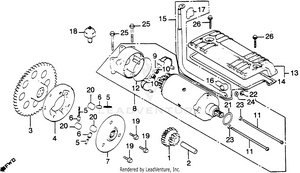 Starting Motor + Starting Clutch Schematic