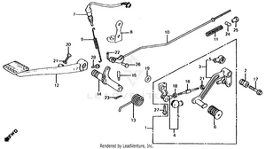 Gearshift Pedal + Brake Pedal Schematic