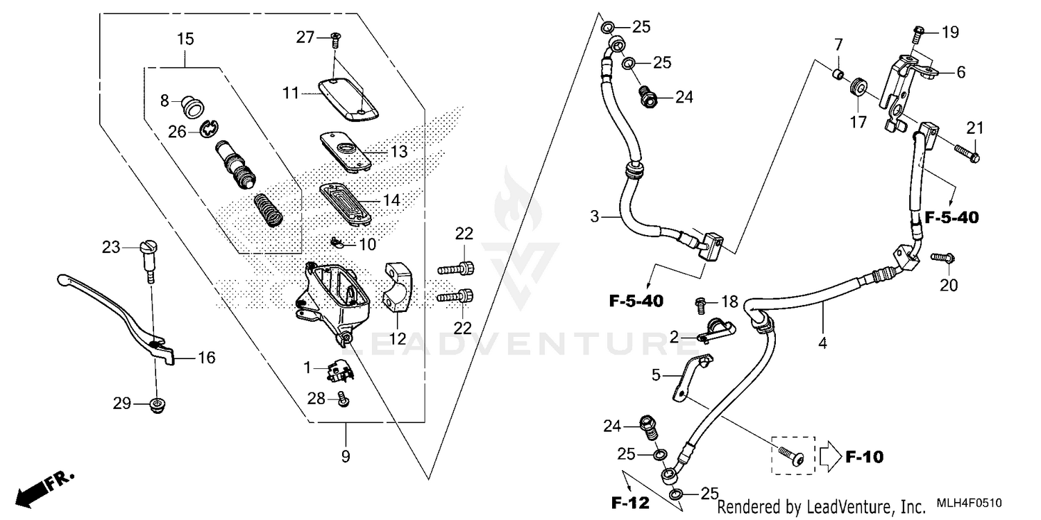 FRONT BRAKE MASTER       CYLINDER (2)