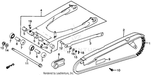 Swingarm + Chain Case 82 Schematic