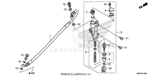 Rear Brake Master        Cylinder Schematic