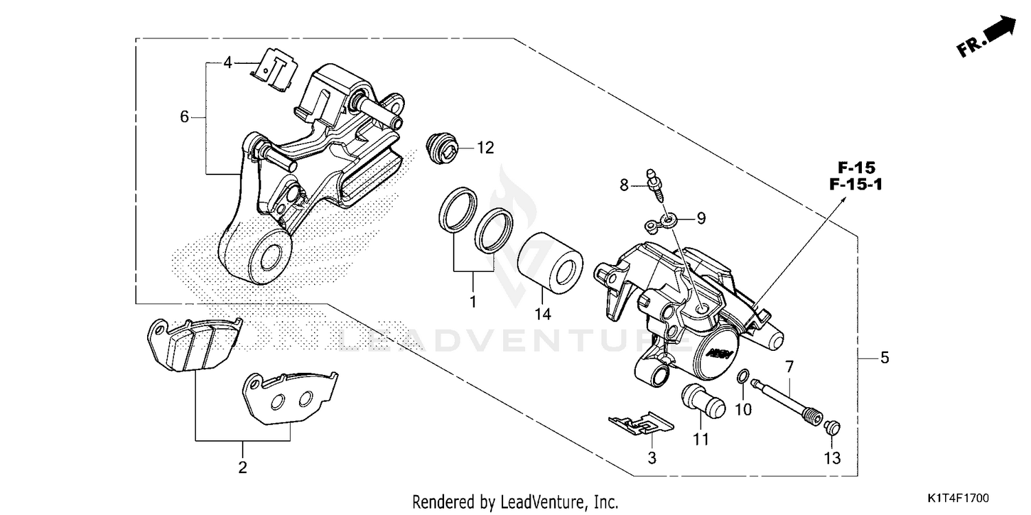REAR BRAKE CALIPER