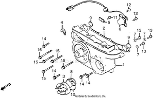 Transmission Cover + Water Pump Schematic