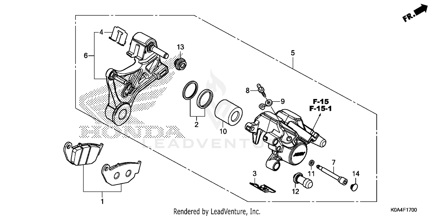 REAR BRAKE CALIPER