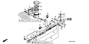 Rear Brake Master        Cylinder Schematic