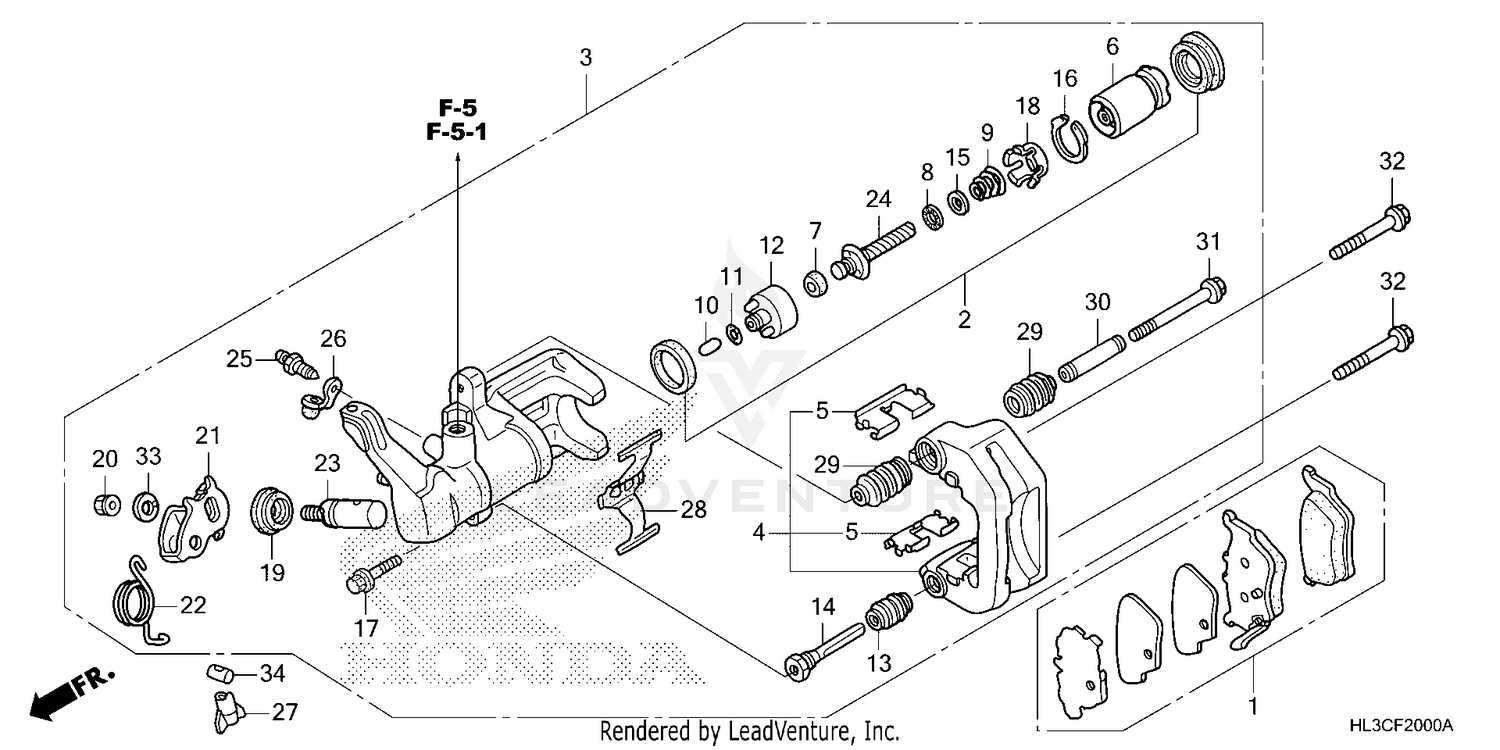 REAR BRAKE CALIPER