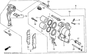 Front Brake Caliper Schematic