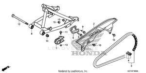 Swingarm + Chain Case Schematic
