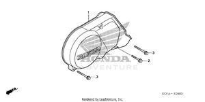 Left Crankcase Cover Schematic