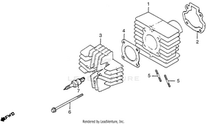 Cylinder Head + Cylinder 80 Schematic