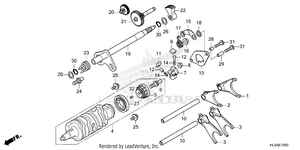 Gearshift Fork           (transmission) Schematic