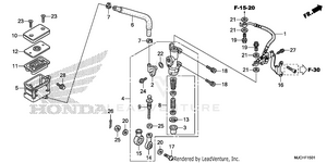 Rear Brake Master        Cylinder (2) Schematic