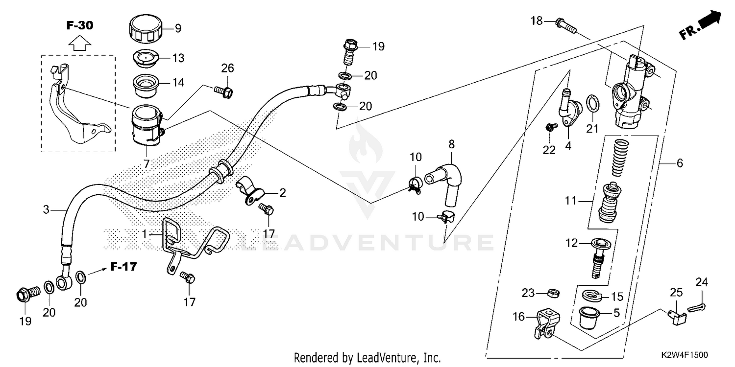 REAR BRAKE MASTER        CYLINDER
