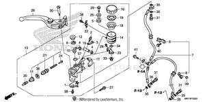 Front Brake Master       Cylinder (1) Schematic