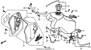 Fuel Tank + Radiator Shroud 83 Schematic