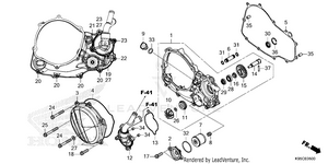 Right Crankcase Cover    @water Pump Schematic