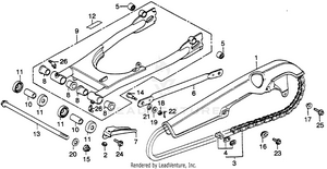 Swingarm + Chain Case Schematic