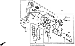 Front Brake Caliper Schematic