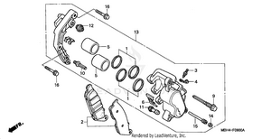 Front Brake Caliper Schematic