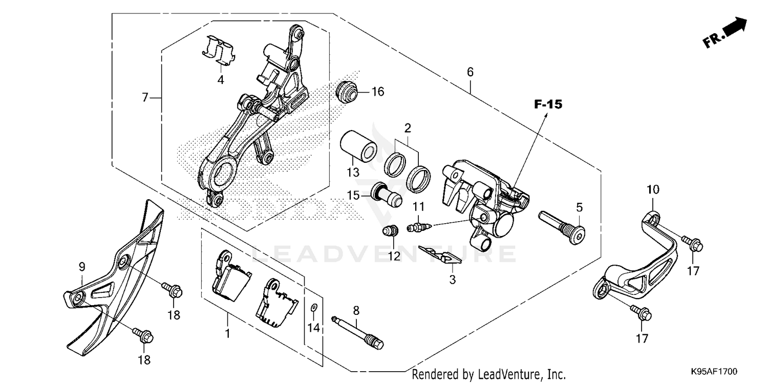 REAR BRAKE CALIPER