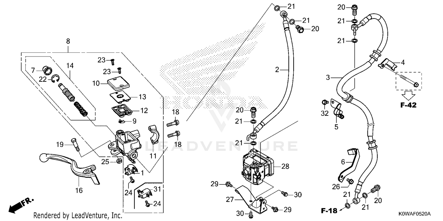 FRONT BRAKE MASTER       CYLINDER