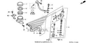 Rear Brake Master        Cylinder Schematic