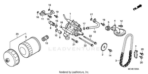 Oil Filter + Oil Pump Schematic