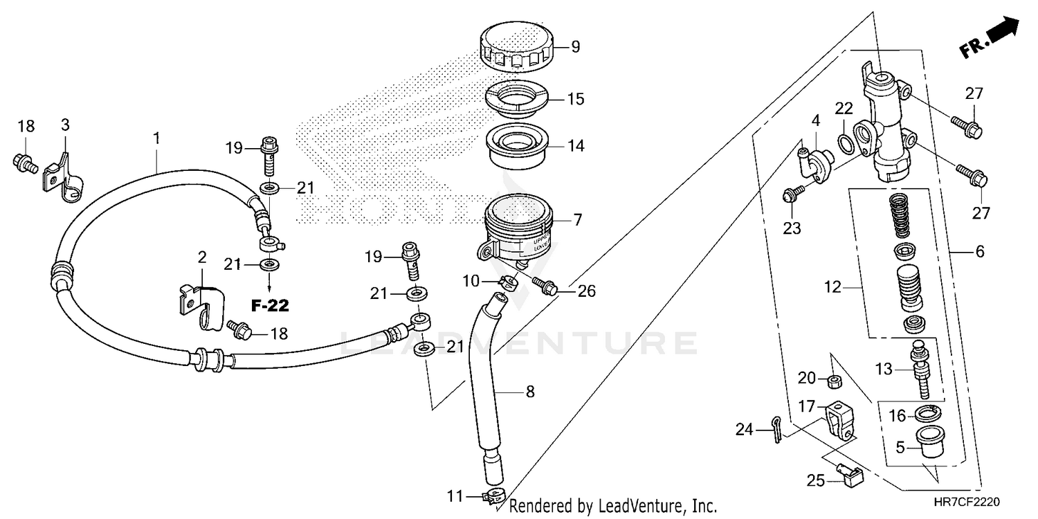 REAR BRAKE MASTER        CYLINDER