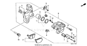 Rear Brake Caliper Schematic