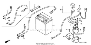 Battery (trx500fa'01-'04/fga'04) Schematic