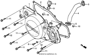 Right Crankcase Cover 84-86 Schematic