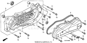 Swingarm + Left Crankcase Cover Schematic