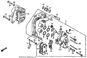 Front Brake Caliper 85-86 Schematic