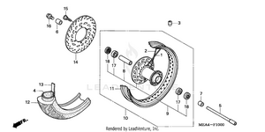 Front Wheel (vtx1300s) Schematic