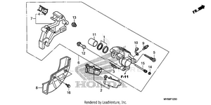Rear Brake Caliper Schematic